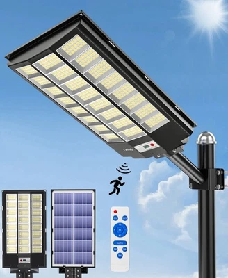 Solar Lights Outdoor Dusk To Dawn Motion Sensor High Powered Solar Street Lamps - Image 1 of 4
