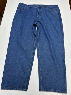 NWT Harbor Bay Mens Blue Denim Jean Sz 46x30 Cotton Rugged Loose Fit New - Image 1 of 4