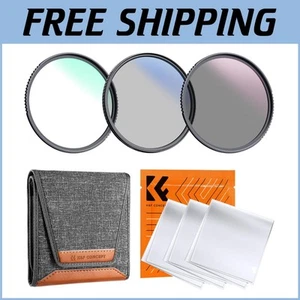 Versatile 55mm Lens Filter Kit: UV & Polarizer Plus ND Filter – Compact Storage - Picture 1 of 10