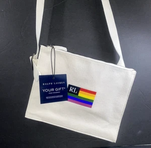 Ralph Lauren Pride Crossbody/Schultertasche Canvas Neu Mit Etikett Cremefarben - Bild 1 von 7