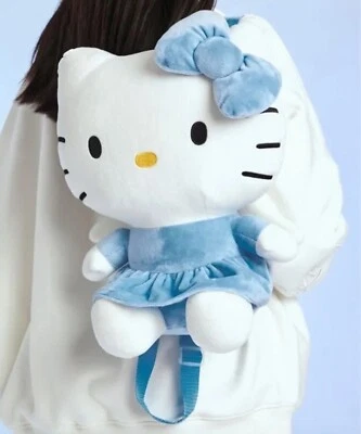 Mochila de felpa Hello Kitty Blue Angel NUEVA EN PAQUETE Forever 21 Agotada Foto 1 de 2