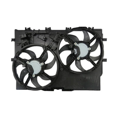 NEW DUAL RADIATOR AND CONDENSER FAN FITS RAM PROMASTER 1500 2014-2017 68189000AA - Image 1 of 2