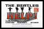 Affiche rock 'n' roll encadrée style vintage « THE BEATLES - AIDE !»;12x18