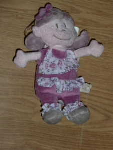 Doudou peluche poupée KALI NINA KENZA rose violet NOUKIE'S fleur Fille noukies 9 - Picture 1 of 1