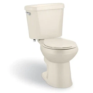 Bone Beige Round Toilet High Efficiency Single Flush 1.28 GPF 12" inch Rough In - Picture 1 of 11