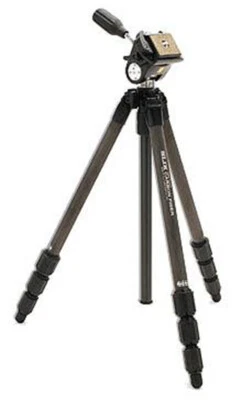SLIK Pro 614EZ Carbon Fibre Tripod + 707 QR Head Tripod Kit (UK Stock) BNIB - Image 1 of 2
