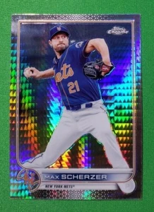 2022 Topps Chrome Max Scherzer Prism Refractor Mets - Imagen 1 de 2