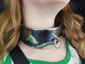 Posture collar, heavy Bondage, Slave Metal Choker Restraint Shackle BDSM, Goth - Picture 1 of 8
