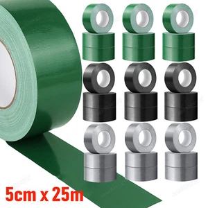 Gewebeband Panzerband silber schwarz Panzertape Klebeband Paketband 25m x 50mm - Bild 1 von 18