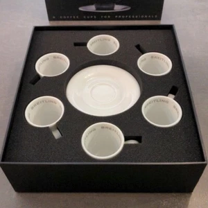 BREITLING Watch Novelty Porcelain Coffee cup&Saucer set (Set of 6) wz/Box Rare - Picture 1 of 4
