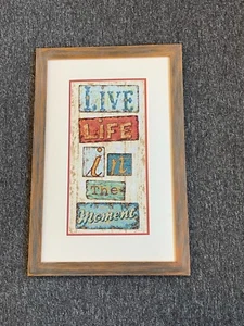 FRAMED COMPLETED CROSS STITCH: IN THE MOMENT: 60 x 40cm - Picture 1 of 1