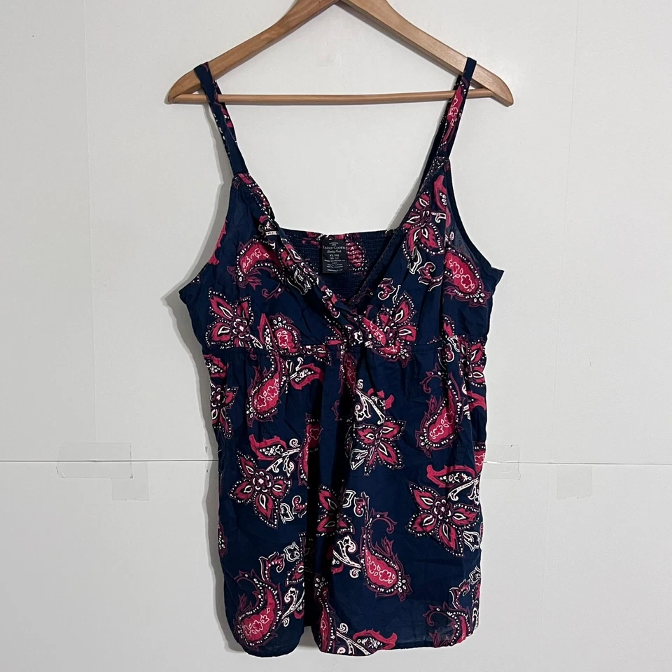 Blusa Top Mujer Faded Glory Boho Paisley Talla XL (16-18) Multicolor Sin Mangas Foto 1 de 4