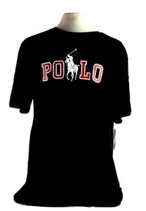 Polo Ralph Lauren BIG and TALL BLACK T-shirt Classic Cotton Crewneck Big Pony 