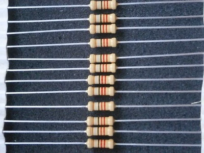 5 x  Resistance 30 k ohms  30000 Ohms) -  1/2 Watt  Carbonne  5%  5R0.50CC - Photo 1/4