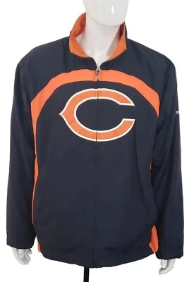 Chicago Bears Mens Size L Full Zip Fleece Lined Jacket Reebok NFL Team Apparel - Image 1 of 4