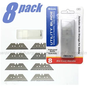 "CUCHILLAS UTILITARIAS DE 8 QUILATES 3/4" de ancho caja de afeitar de repuesto cortador recarga raspador - Imagen 1 de 1
