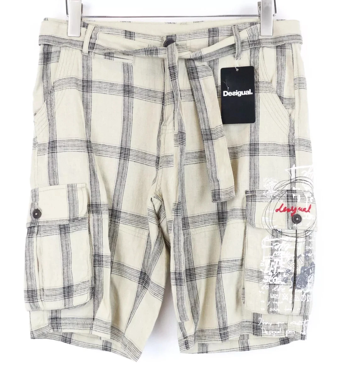 Short Tissé Desigual Pour Homme - Bleu, Taille XXL, Style Décontracté