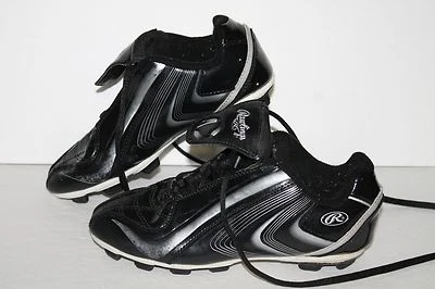 Botines de fútbol Rawlings Sao Paulo, #2517694, negros/plateados, EE. UU. 3 jóvenes Foto 1 de 4