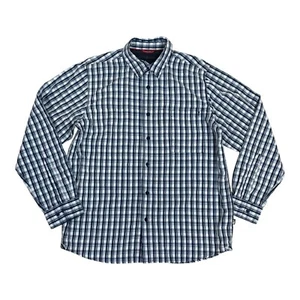 The North Face a Cuadros Senderismo Camisa L Transpirable Rápido Seco Cremallera - Picture 1 of 8