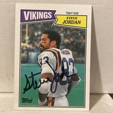 Steve Jordan -Brown- Minnesota Vikings Autographed Card