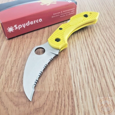 Spyderco Dragonfly 2 Salt Folding Knife 2.25" Serrated H Steel Blade FRN Handle - Image 1 of 4