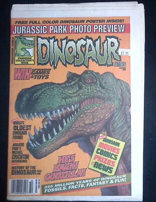 Dinosaur Times #1 Collector's Issue Jurassic Park Photo Preview Summer 1993 - Image 1 of 2