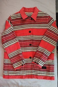 Vintage Ralph Lauren Safari Collection Damenjacke aztekisch gestreift Small rot - Bild 1 von 9