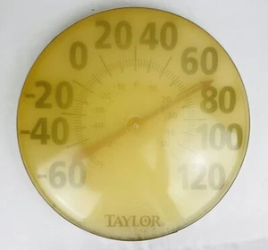 Vintage Taylor Thermometer LG 18” Metal Plastic In/Outdoor Garage Garden Works - Picture 1 of 7