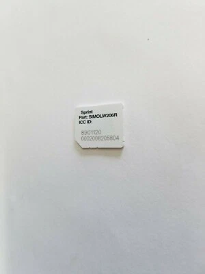 ZTE Speed N9130 Iccid Micro Sim Card Sprint Boost Virgin Mobile Simcard Microsim - Image 1 of 2