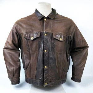 Chevignon Lederjacke B. Colorado Gr. XL Rind Nubuck dunkelbraun vintage 90s - Bild 1 von 12