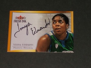 2000 Fleer WNBA , FRESH INK, TONYA EDWARDS, BEAUTIFUL Card!!!