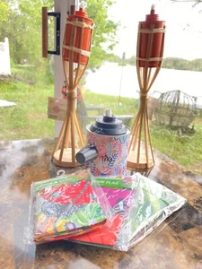 Mini Tiki Torches (3) with Garden Flags (3) - Bild 1 von 7
