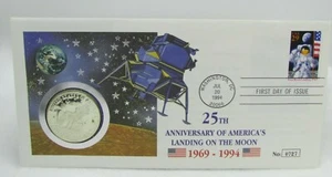 1994 US $1 25th Anniv. of America's Landing on the Moon 1st Day Issue Set - 0727 - Picture 1 of 6