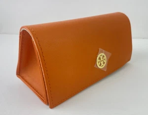 Large Tory Burch Sunglasses Eye glasses Case Magnetic Eyeglasses Orange Set of 2 - Picture 1 of 4