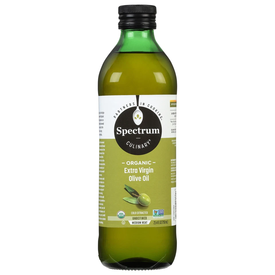 Spectrum Naturals Aceite de Oliva Virgen Extra Orgánico 25,4 fl oz (Paquete de 3) Foto 1 de 1