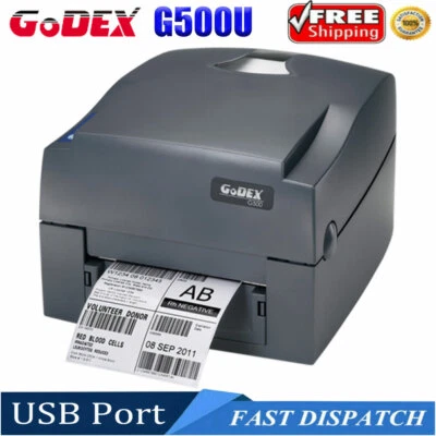 Godex G500U 203dpi Barcode Printer With 4 Inch 203dpi Direct Thermal Transfer - Image 1 of 4