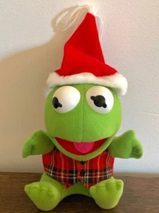 1987 McDonald's & Jim Henson s Associates Christmas Baby Kermit the Frog Plush - Picture 1 of 3