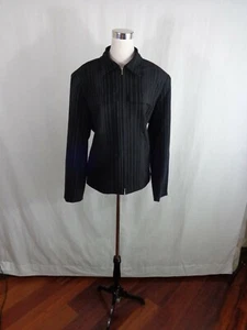 EVAN-PICONE WOMEN'S BLAZER SZ 16W STRIPED BLACK FULL ZIP. - Picture 1 of 4