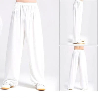 Pantalones chinos de kung fu tai chi para niños Pantalones de artes marciales Yoga Bloomers Uniformes Foto 1 de 4