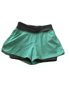 Gap Fit Girls Green/Gray Athletic Shorts XS 4/5 EUC - Picture 1 of 9