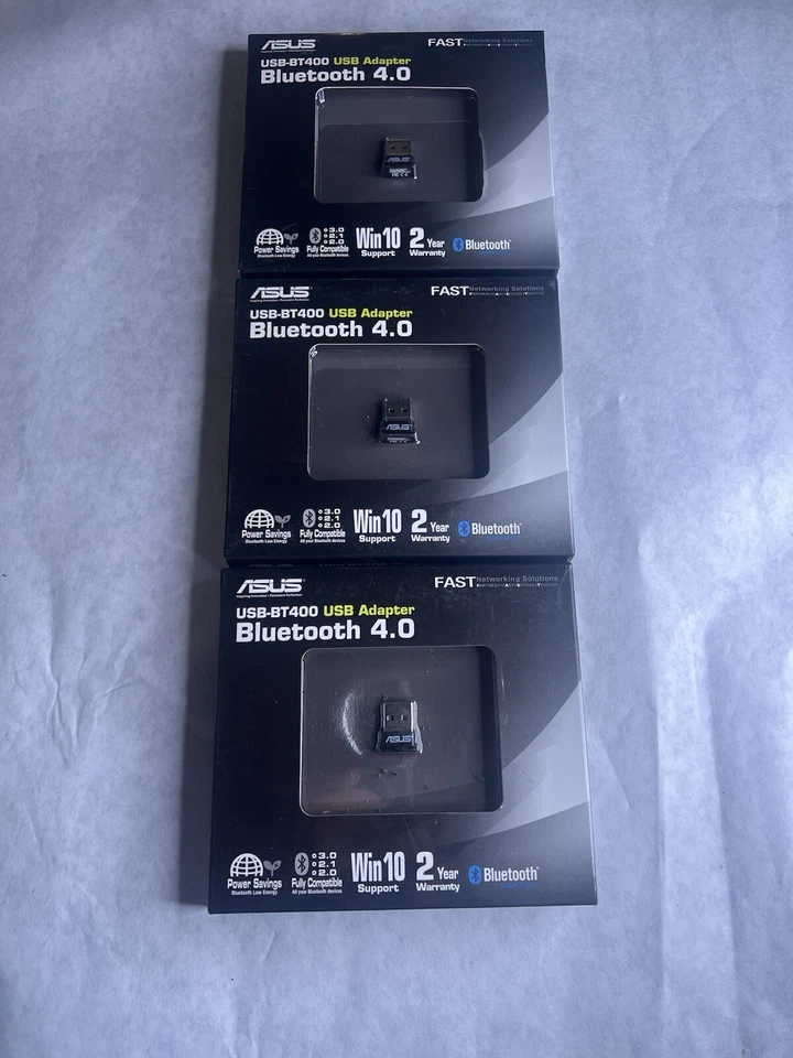 3 New Asus USB-BT400 USB Bluetooth 4.0 Adapter - Image 1 of 4