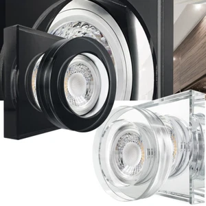 LED Einbaustrahler Deckenspot Glas Einbauleuchte Spotlicht Decken Set 12V 230V - Bild 1 von 37