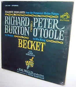 BECKET soundtrack Sealed LP LAURENCE ROSENTHAL RCA Victor LSO-1091 STEREO - Picture 1 of 4