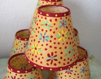 Aplique de araña de granja caprichoso vintage clip en par de pantallas de lámpara (2) Foto 1 de 4