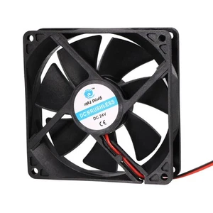 DC 24V 7 Vanes Cooling Cooler Fan w Metal Finger Guard 90mm x 90mm x 25mm - Picture 1 of 3