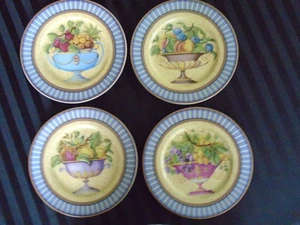 C-997 4 1855 Email de Limoges L Godinger Frutero Motivo Ensalada Snack Platos - Imagen 1 de 6
