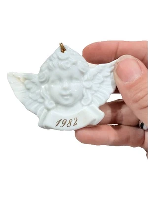 1982 Avon Рождественская память керамический ангел украшения w/коробка - Изображение 1 из 4