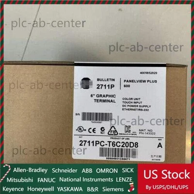 New 2711PC-T6C20D8 AB Panelview Plus Compact600 Touch Free Shipping US Free Tax - Image 1 of 4