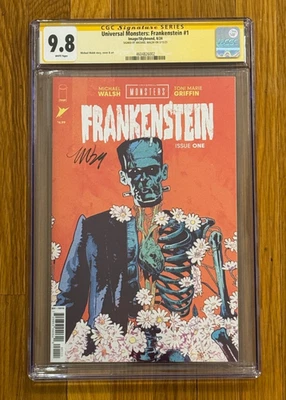 弗兰肯斯坦 # 1 CGC 9.8 SS 迈克尔·沃尔什封面签名通用怪物 — 第 1/3 张图片