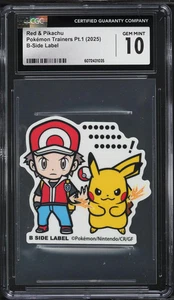 2025 Pokemon Japanese Trainers Pt.1 B-Side Label Red & Pikachu CGC 10 GEM MINT - Picture 1 of 1